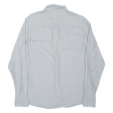 ALL SAINTS Mens Plain Shirt Grey Long Sleeve S
