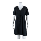 TOMMY HILFIGER Womens A-Line Dress Blue 90s Short Sleeve Midi L