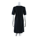 TOMMY HILFIGER Womens A-Line Dress Blue 90s Short Sleeve Midi L