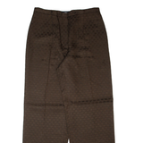 CARLA CARINI Check Womens Trousers Brown Straight 90s Wool W30 L30