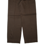 CARLA CARINI Check Womens Trousers Brown Straight 90s Wool W30 L30