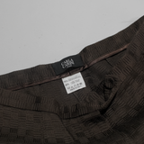 CARLA CARINI Check Womens Trousers Brown Straight 90s Wool W30 L30