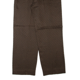 CARLA CARINI Check Womens Trousers Brown Straight 90s Wool W30 L30