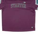 STARTER Black Label Mens Jersey Maroon V-Neck L