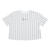 KARL KANI Cropped Striped Womens T-Shirt White XS