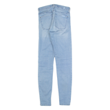 7 FOR ALL MANKIND High Waist Womens Jeans Blue Slim Skinny Stone Wash W24 L28