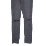 HOLLISTER Distressed Womens Jeans Grey Slim Skinny Stone Wash W25 L27