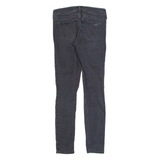 HOLLISTER Distressed Womens Jeans Grey Slim Skinny Stone Wash W25 L27
