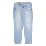 HOLLISTER Distressed Womens Jeans Blue Slim Tapered Stone Wash W30 L27
