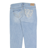 HOLLISTER Distressed Womens Jeans Blue Slim Tapered Stone Wash W30 L27