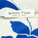 AURORA VILLA Sheer Womens Fit & Flare Dress Beige 90s Floral Midi S