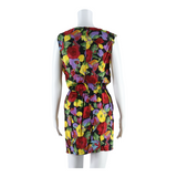 VITTORIA VERANI Womens Wrap Dress Black Floral Sleeveless Short UK 10