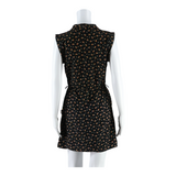 LOUCHE Owls Womens Wrap Dress Black Short Sleeve Short UK 8