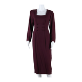 THE NU-OZ GROUP Womens Day Dress Maroon Long Sleeve Long S