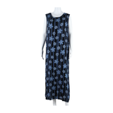 SAG HARBOUR Womens Shift Dress Black Floral Sleeveless Long M