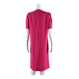 LESLIE FAY Womens Pencil Dress Pink Wool Short Sleeve Long S