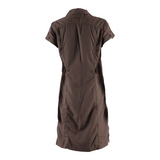 COLUMBIA Lined Womens Shirt Dress Brown Short Sleeve Short S