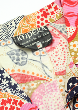 IMPEKA Pockets Womens Shirt Dress Cream Floral Sleeveless Long L