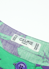 CELINE Womens Day Dress Purple Floral Sleeveless Long S