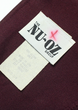 THE NU-OZ GROUP Womens Day Dress Maroon Long Sleeve Long S