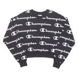 CHAMPION Cropped Womens Sweatshirt Black XS
