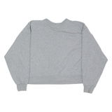 NIKE Swoosh Cropped Womens Sweatshirt Grey Crew Neck L