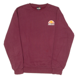 ELLESSE Womens Sweatshirt Maroon Crew Neck UK 8