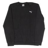 PUMA Sportswear Mens Sweatshirt Black Crew Neck S