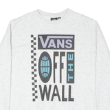 VANS Off The Wall Womens Sweatshirt Grey Crew Neck M