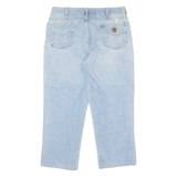 CARHARTT Distressed Mens Jeans Blue Regular Straight W38 L27