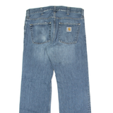CARHARTT WIP Rockin Mens Jeans Blue Regular Bootcut Stone Wash W33 L32