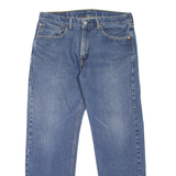 LEVI'S 505 Jeans Mens Blue Regular Straight Stone Wash W34 L26