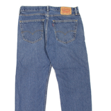 LEVI'S 505 Jeans Mens Blue Regular Straight Stone Wash W34 L26