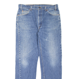 LEVI'S 505 Jeans Orange Tab Mens Blue Regular Straight Stone Wash W36 L32