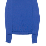 DKNY Lightweight Womens Jumper Blue Tight Knit Wool S