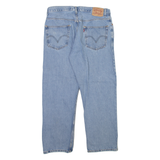 LEVI'S 505 Jeans Mens Blue Regular Straight Stone Wash W36 L29