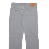 LEVI'S 514 Jeans Mens Grey Slim Straight Stone Wash W31 L30