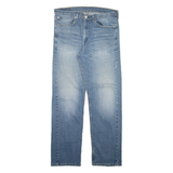 LEVI'S 505 Jeans Mens Blue Regular Straight Stone Wash W34 L32