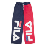 FILA Mens Sweatpants Blue Wide-Leg M W28 L28
