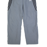 ADIDAS Mesh Lined Womens Track Pants Grey Straight UK 14 W26 L31