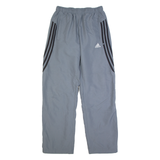 ADIDAS Mesh Lined Womens Track Pants Grey Straight UK 14 W26 L31