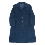 ALCANTARA Suede Feel Womens Trench Coat Blue 90s M
