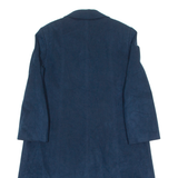 ALCANTARA Suede Feel Womens Trench Coat Blue 90s M