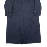 CLAUDE HARVEY Womens Trench Coat Blue 90s M