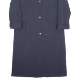 MICRO SETA Womens Trench Coat Blue UK 10