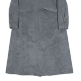 SMARTI Belted Suede Feel Womens Trench Coat Grey M