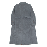 SMARTI Belted Suede Feel Womens Trench Coat Grey M