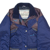 STORY Womens Jacket Blue 90s Colourblock UK 14