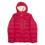 JACK WOLFSKIN Mens Puffer Jacket Red Hooded S