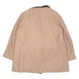 CLAUDE HARVEY Womens Overcoat Coat Brown Faux Suede XL